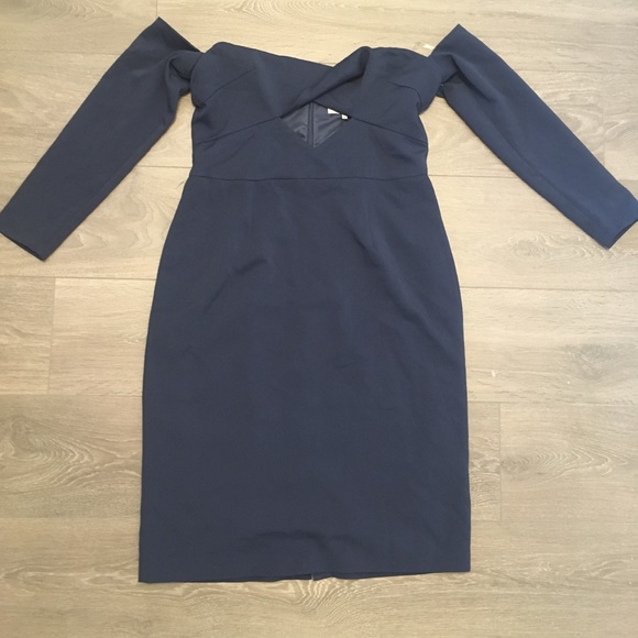 Lavish Alice Navy Blue Cut Out Dress - Picture 2 of 6